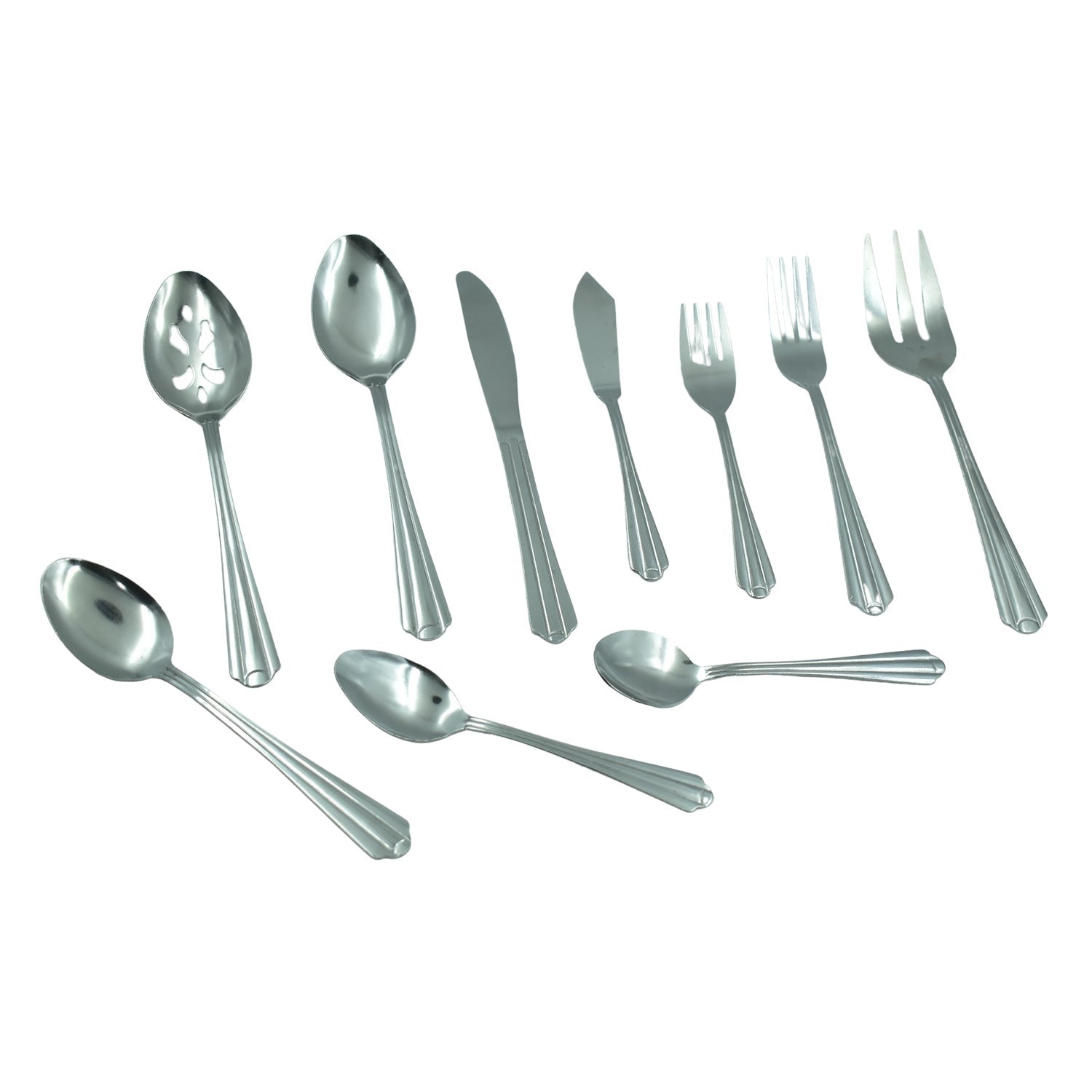 2769 45Pc Stainless steel Flatware Set Used For Dinner, Breakfast And Lunch Purposes In All Kinds Of Places. DeoDap 2769 45Pc Stainless steel Flatware Set Used For Dinner, Breakfast And Lunch Purposes In All Kinds Of Places. DeoDap